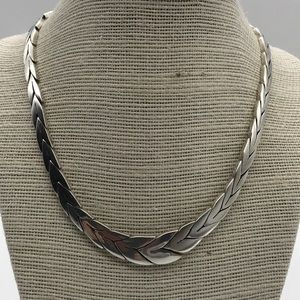 Taxco Statement Necklace Hand Wrought Sterling
